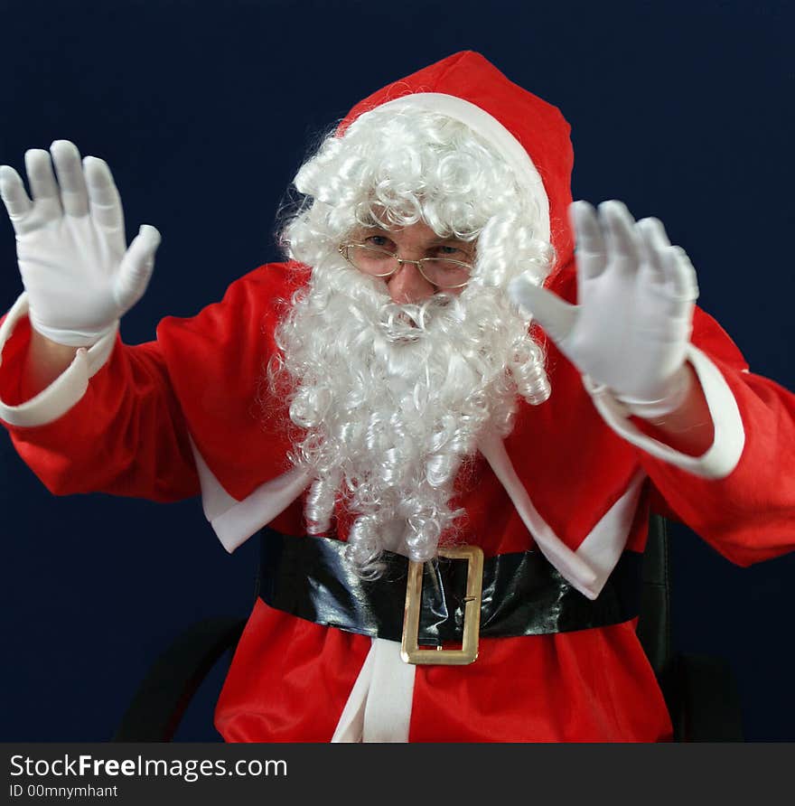 Santa waving Happy Christmas to everyone