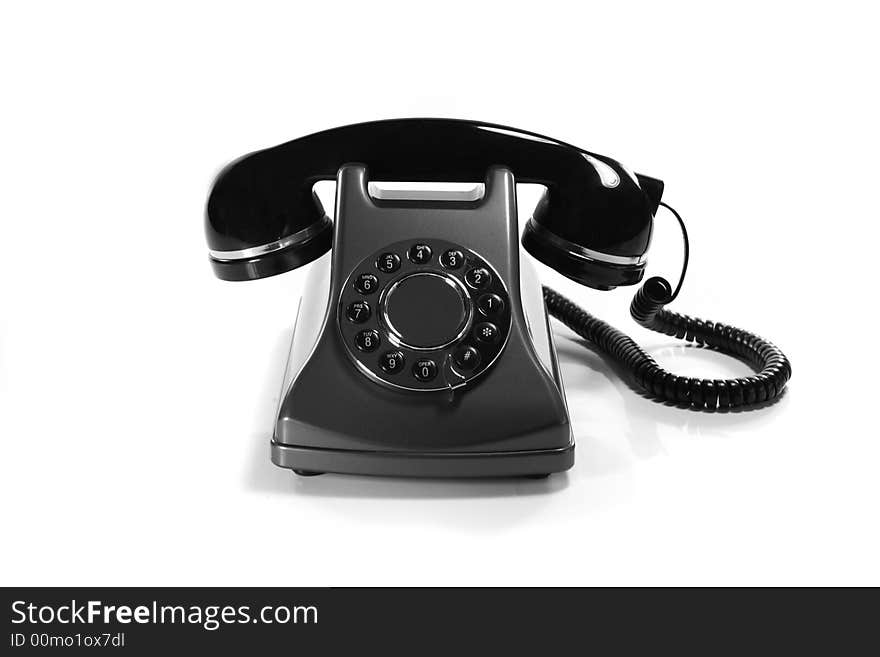 Old Telehone on White Background. Old Telehone on White Background