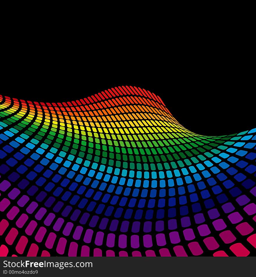 Multi Colored Rainbow Wave Background