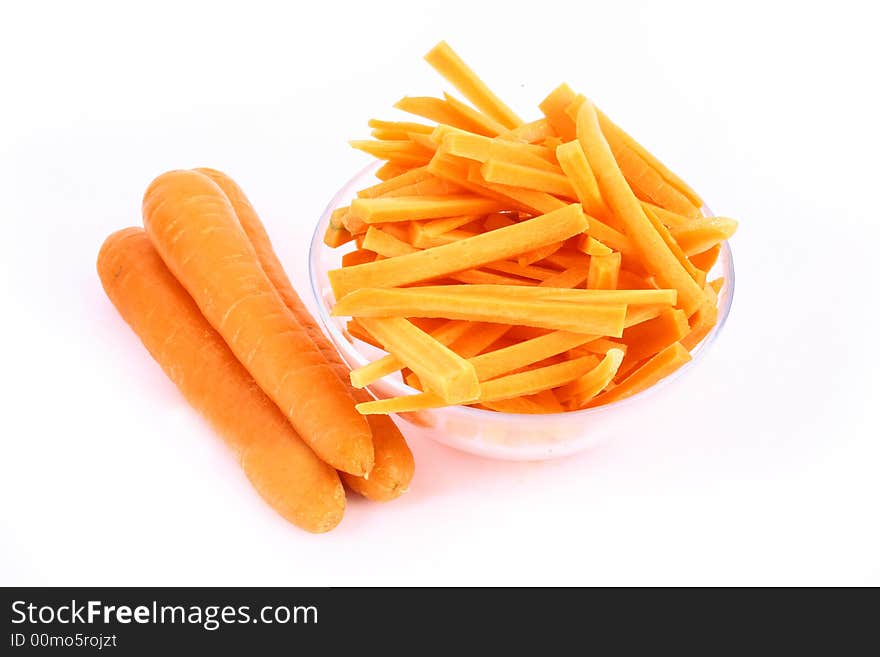 Fresh carrot juice isolated