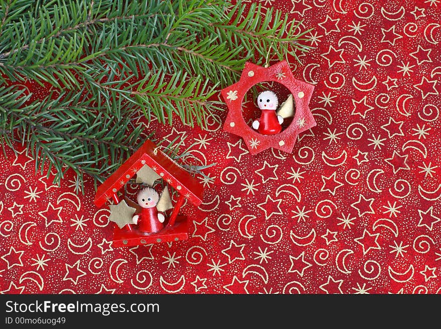 Christmas decoration- star and cottage