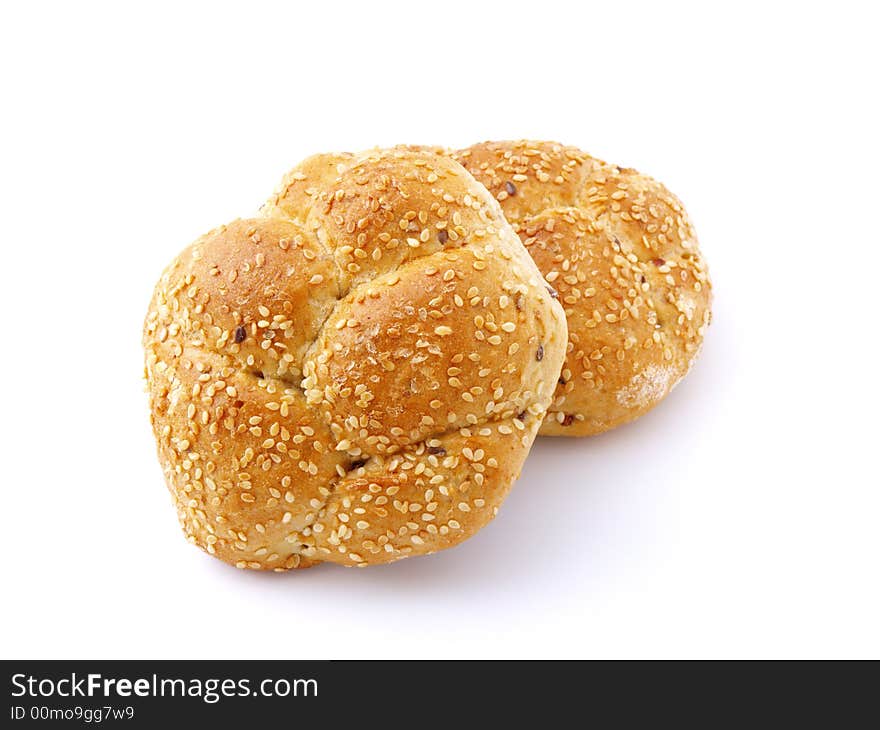 Two baked rolls