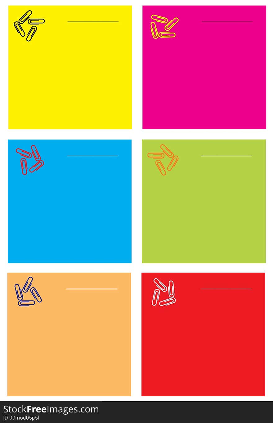 Notes in different colors