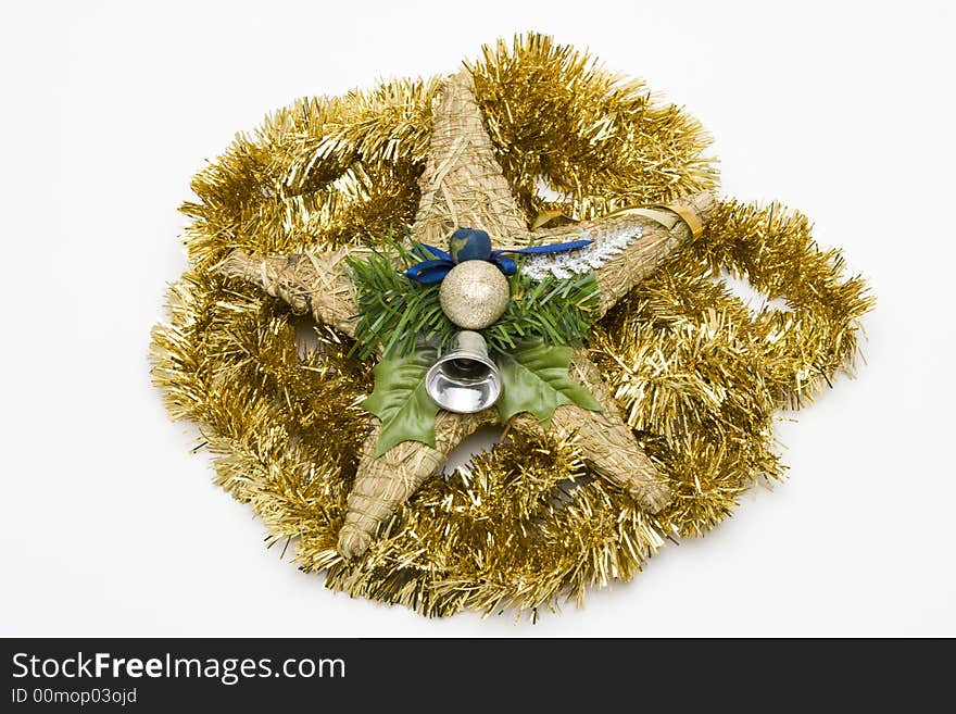 Christmas star on white background. Christmas star on white background