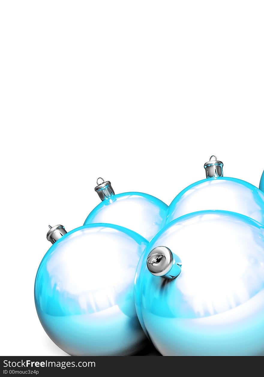 Christmass balls on white background. Christmass balls on white background