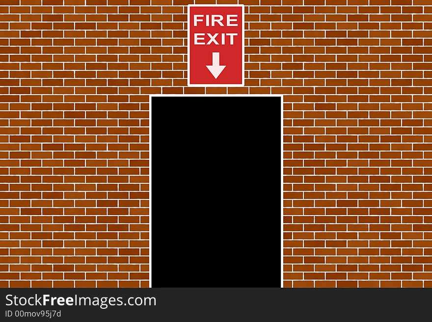 Fire exit sign