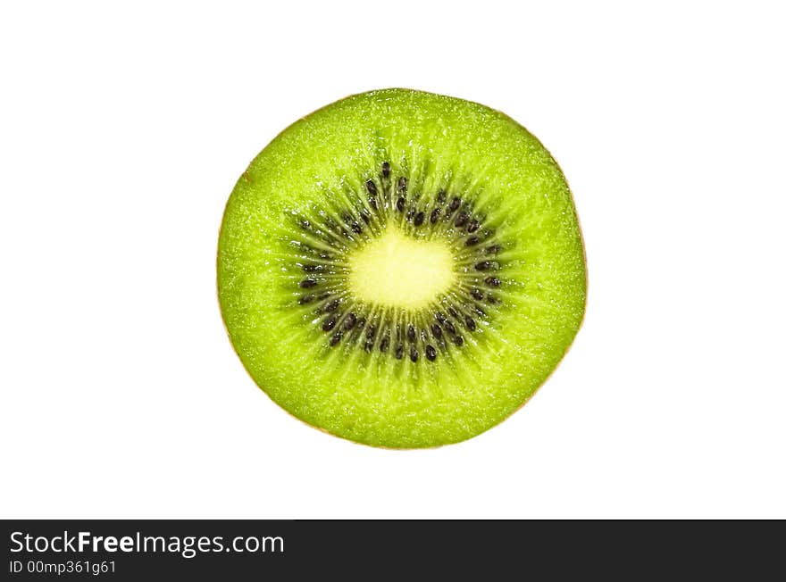 Kiwi Slice, White Background