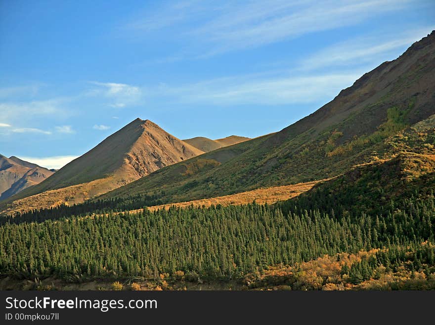 Alaska mountians in Denali Park. Alaska mountians in Denali Park.