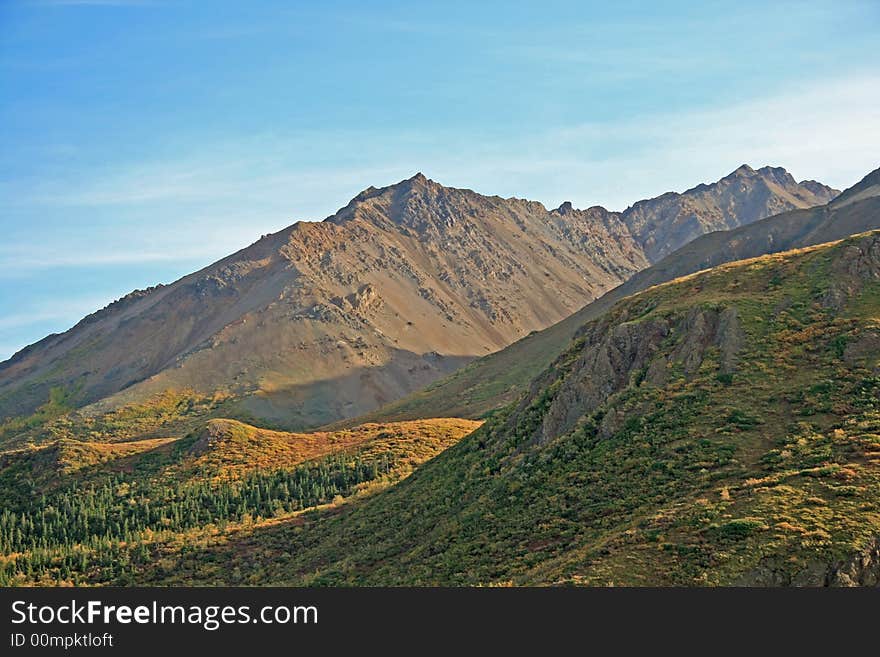 Alaska mountians in Denali Park. Alaska mountians in Denali Park.