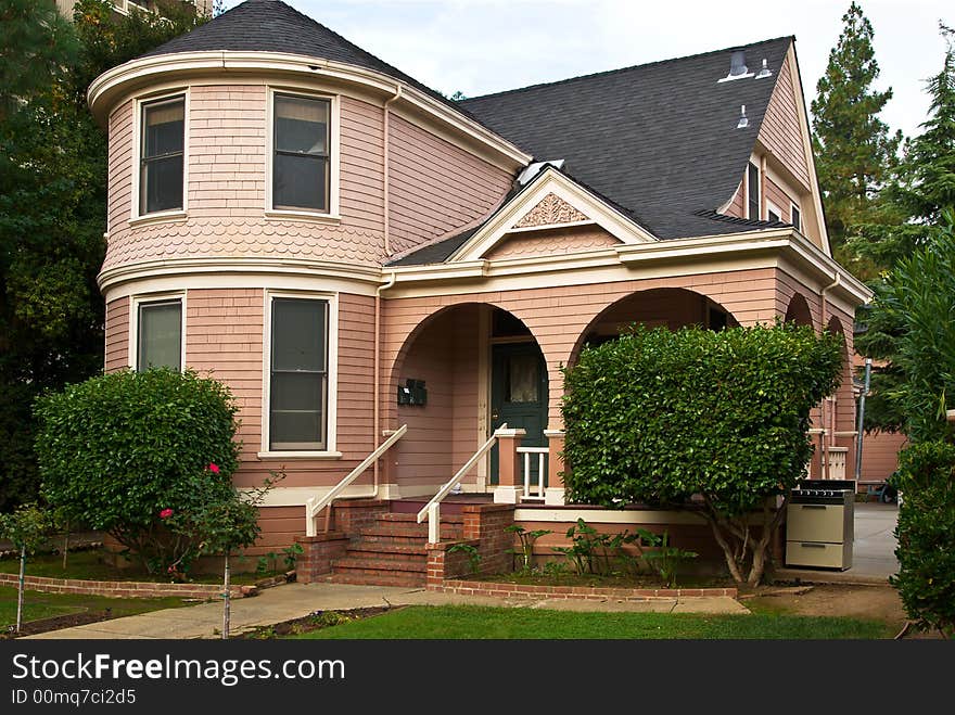 Home in old residential area in California