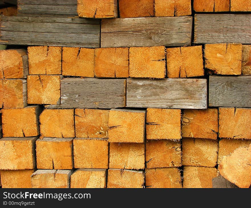 Pile, stack of wood, firewood