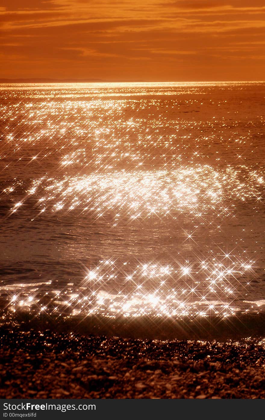 Abstract shot of the beach with scintillating sea