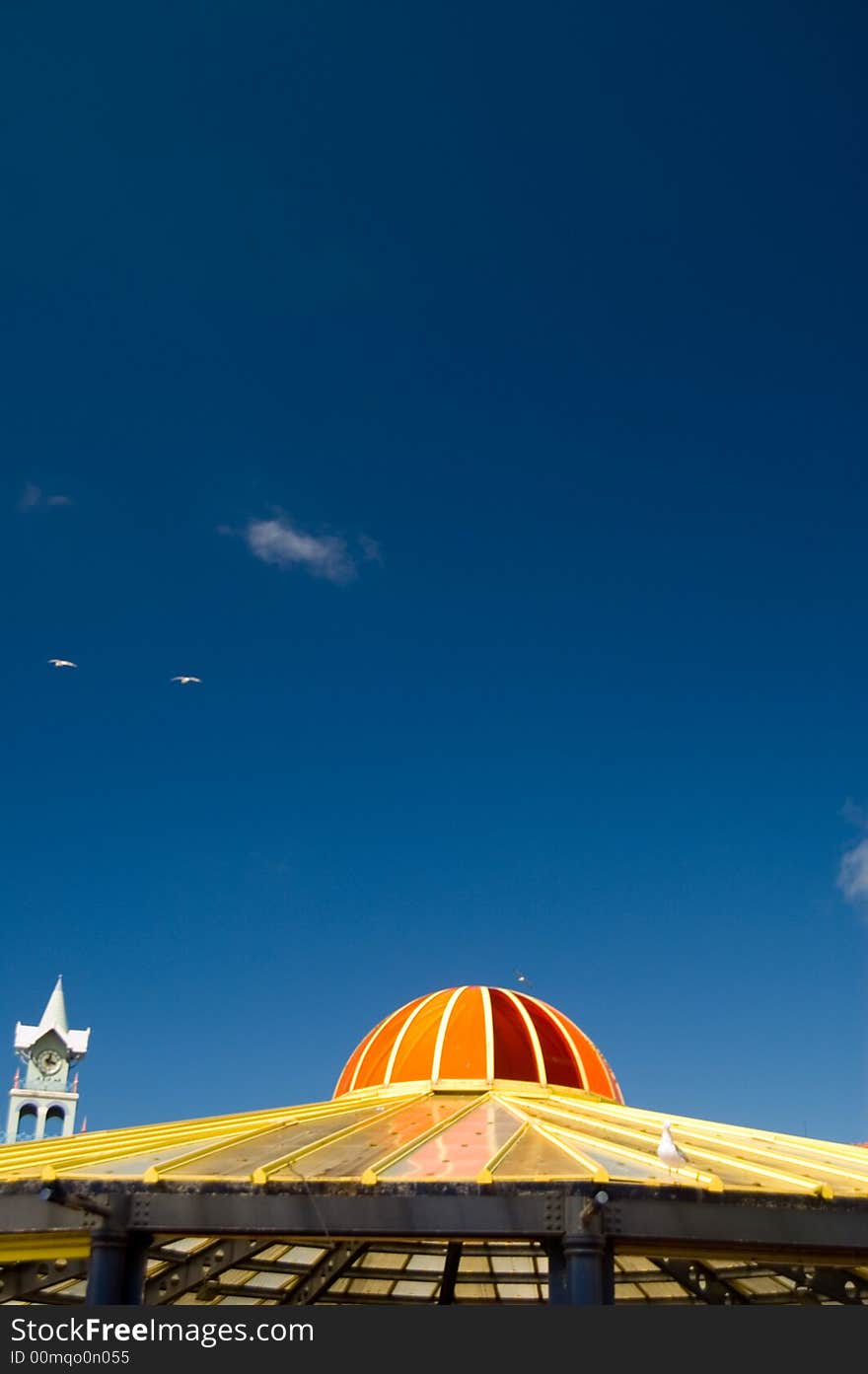 Colourful dome and blue sky