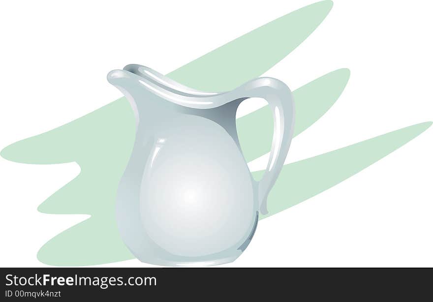 Illustration of a jug with a handle