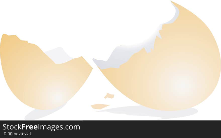 Illustration of a broken egg shell