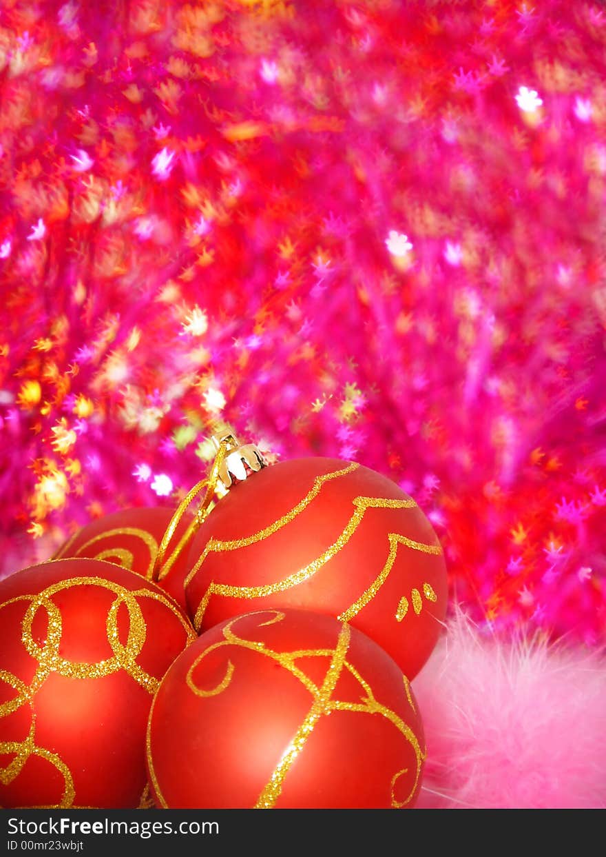 Red christmas balls