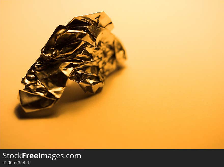 Abstract image of a folded foil