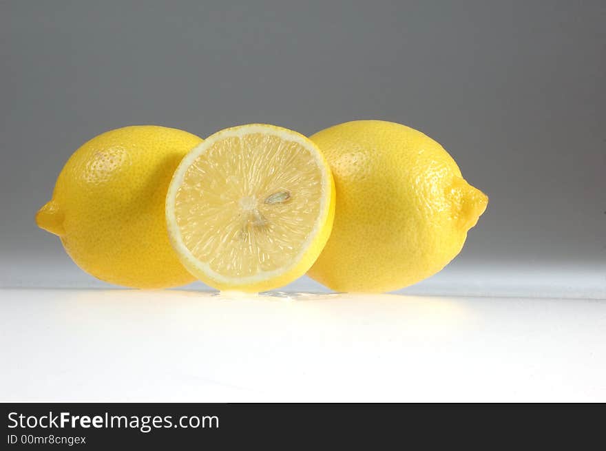 Vitamins in the yellow lemons