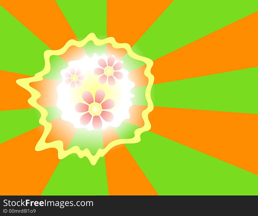 Vector illustration of summer flowers