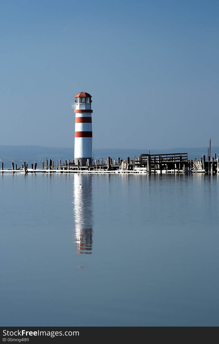 Summer - lighthouse with reflection 2.