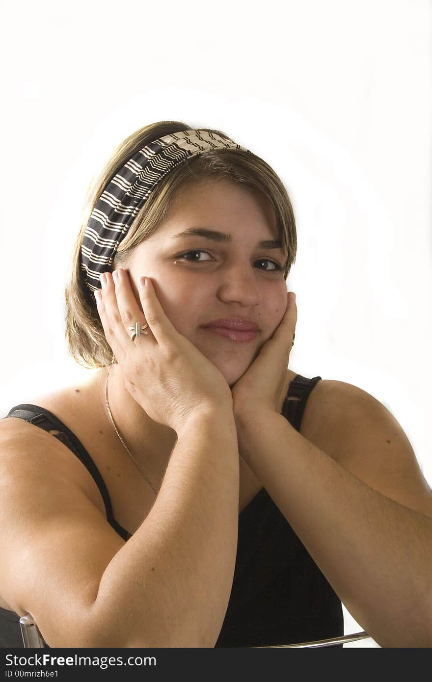 Portrait of a young attractive woman