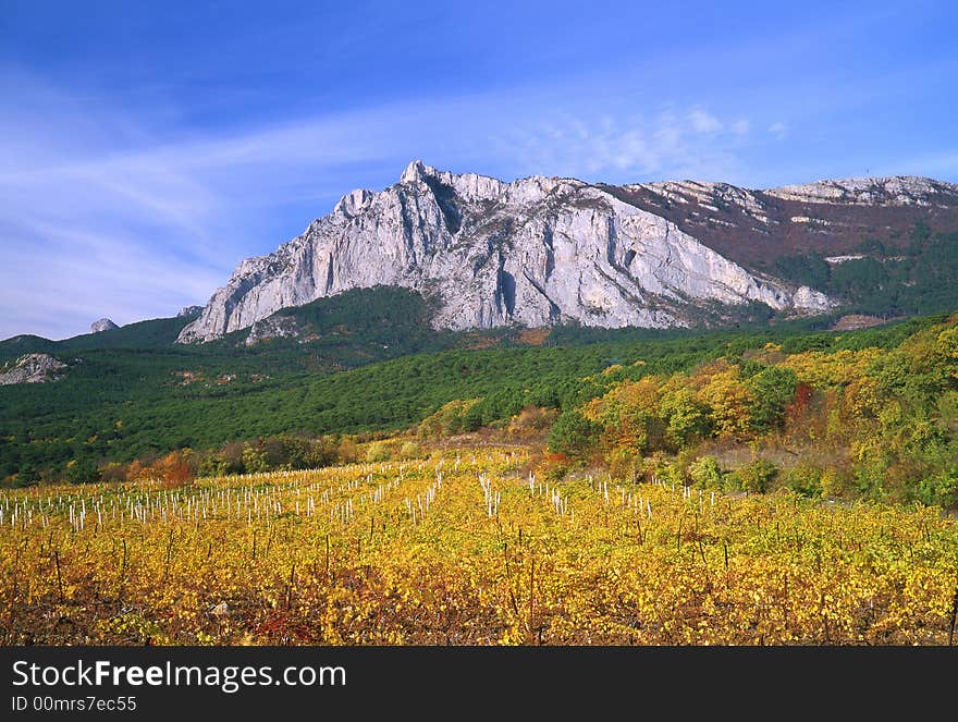 Mountains on a background of the sky. Mountains on a background of the sky