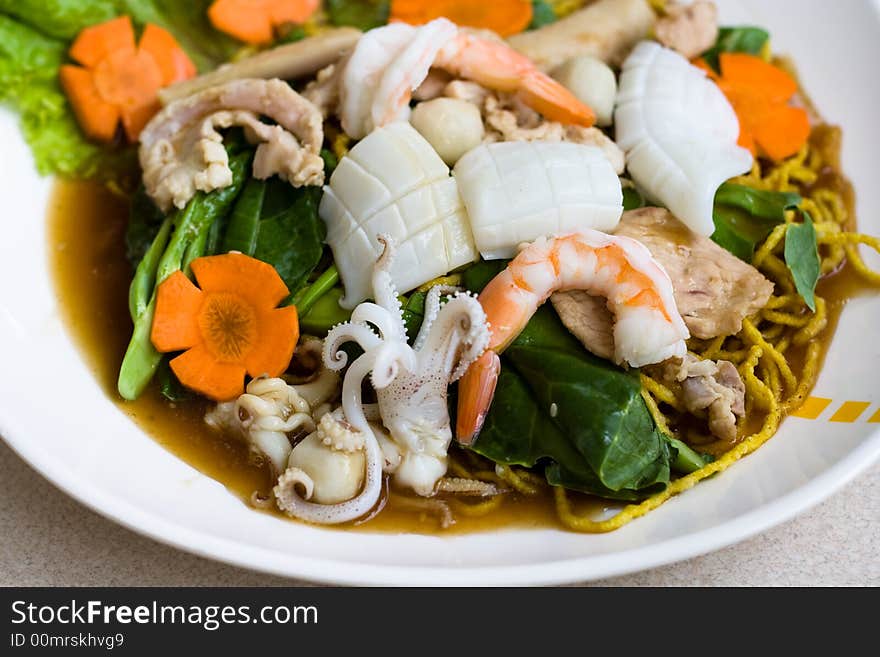 Image of Thai seafood noodle