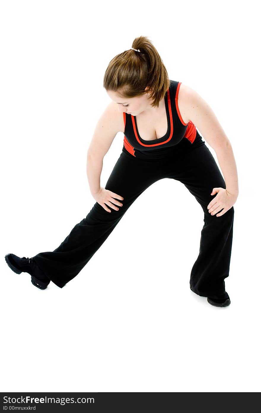 Young Girl Stretching