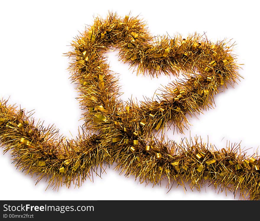 Gold Tinsel Christmas Decorati