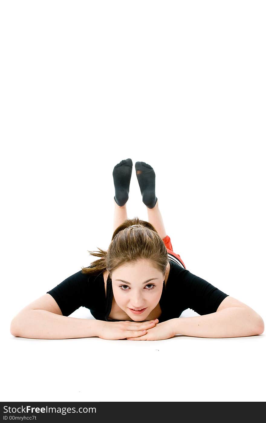 Young Girl Stretching