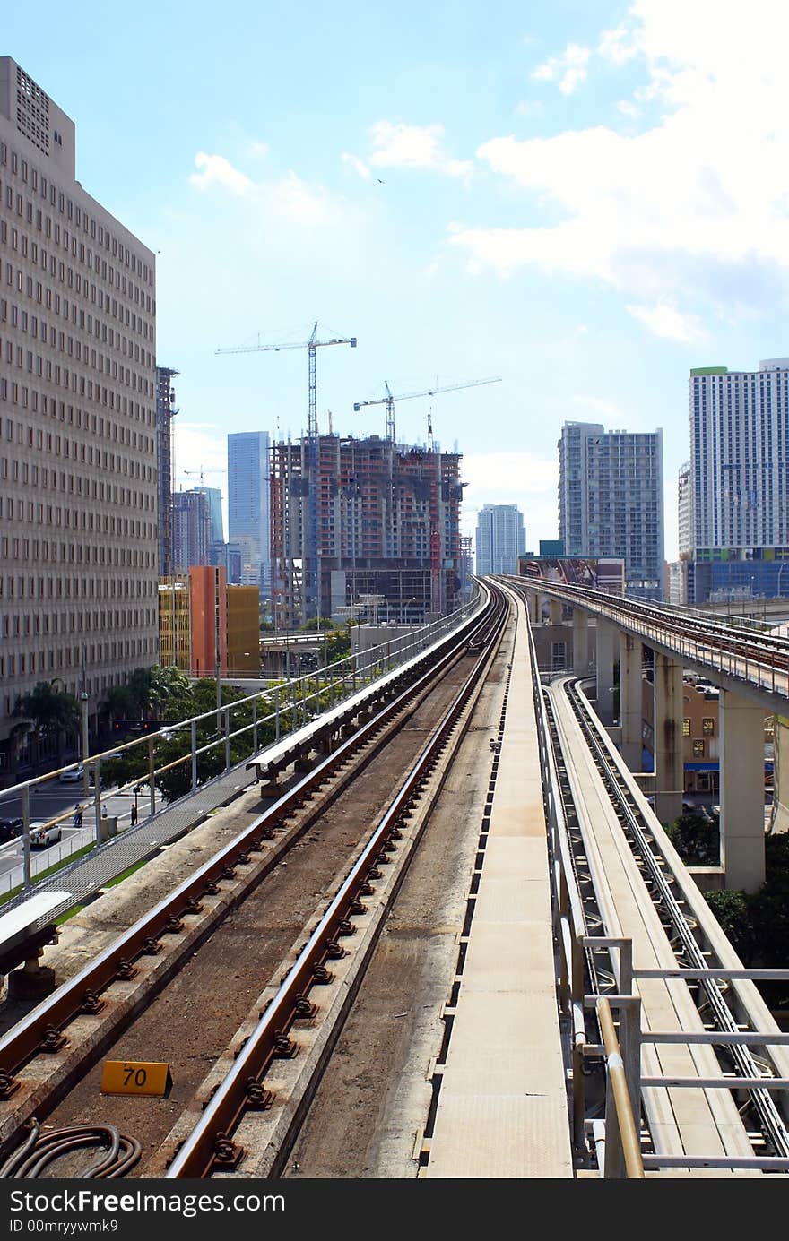 Sunny day a miami downtown