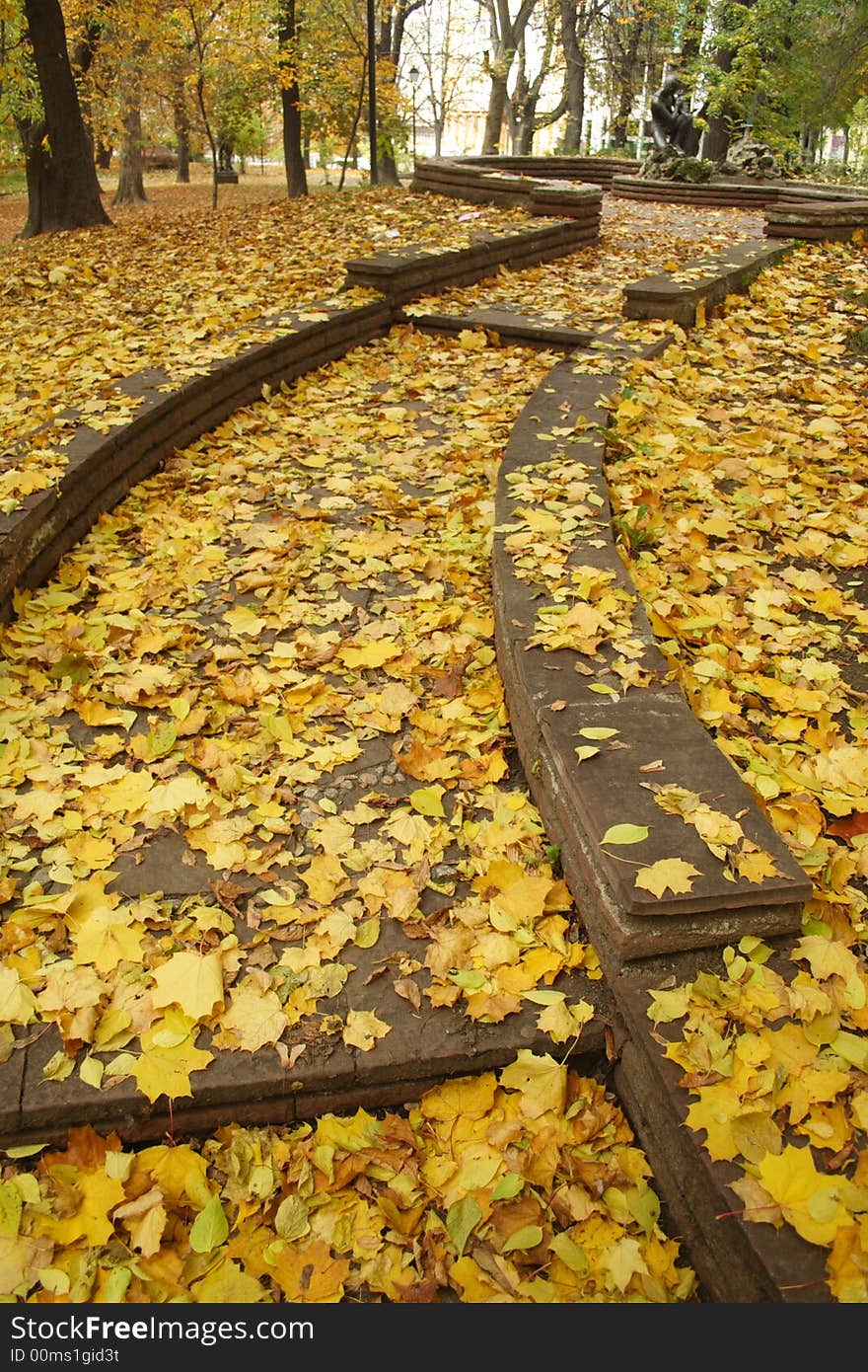 Nice view from a park in the Autumn. Nice view from a park in the Autumn