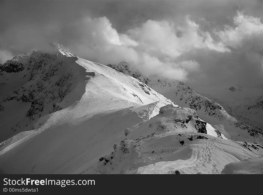 Winter in mountains.tatra poland