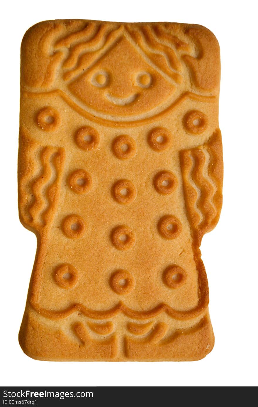 Fancy girl shaped cookie