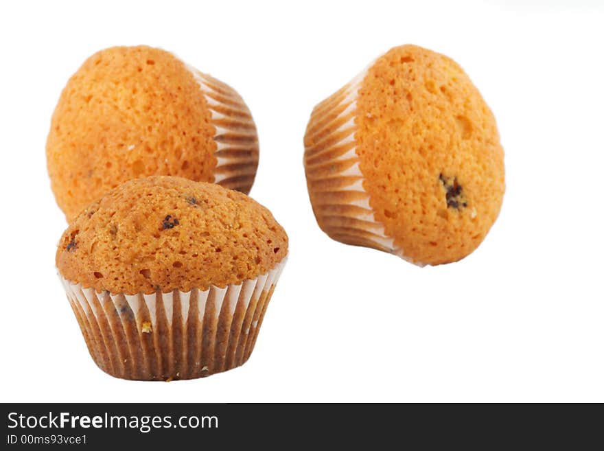 Muffins on white