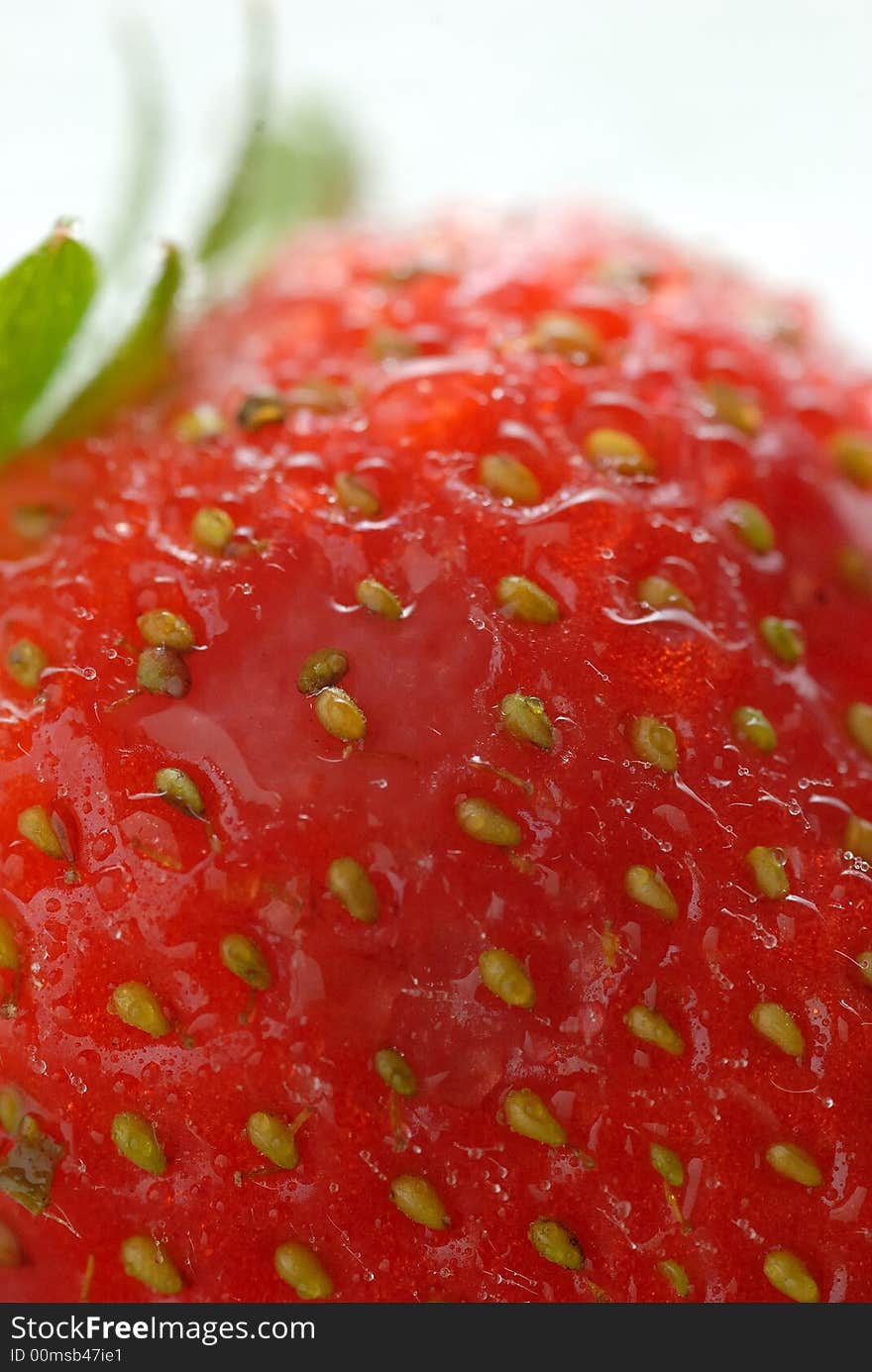 Closeup photography of a strawberry. Closeup photography of a strawberry