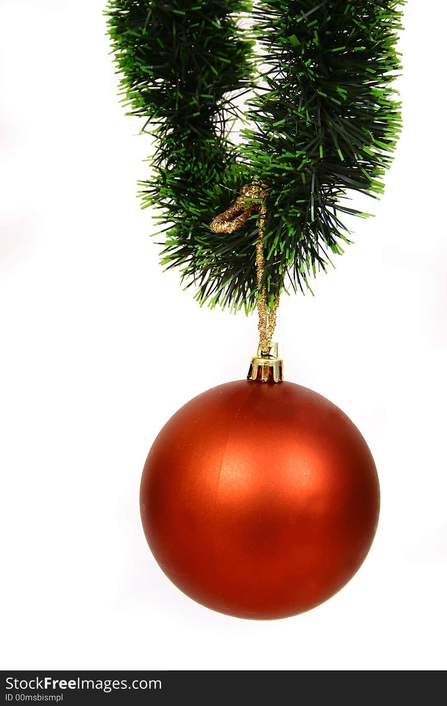 Christmas balls on a white background