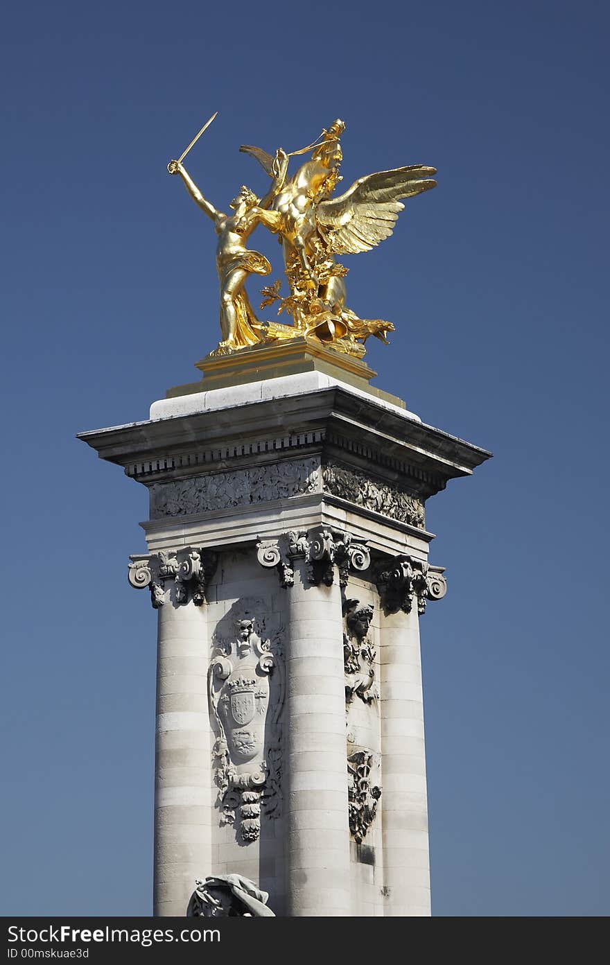 Pont louis philippe sculpture in paris, france. Pont louis philippe sculpture in paris, france