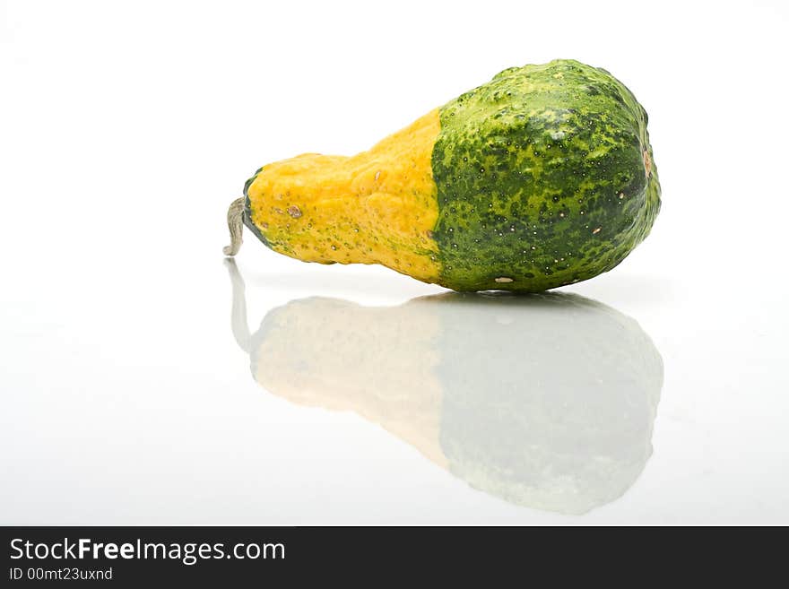 Pumpkin Isolated With Reflection