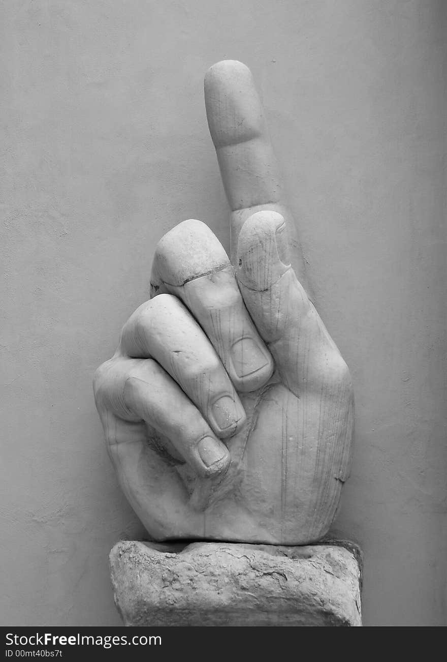 Remaining right hand of the Colossus of Constantine, Rome. Remaining right hand of the Colossus of Constantine, Rome