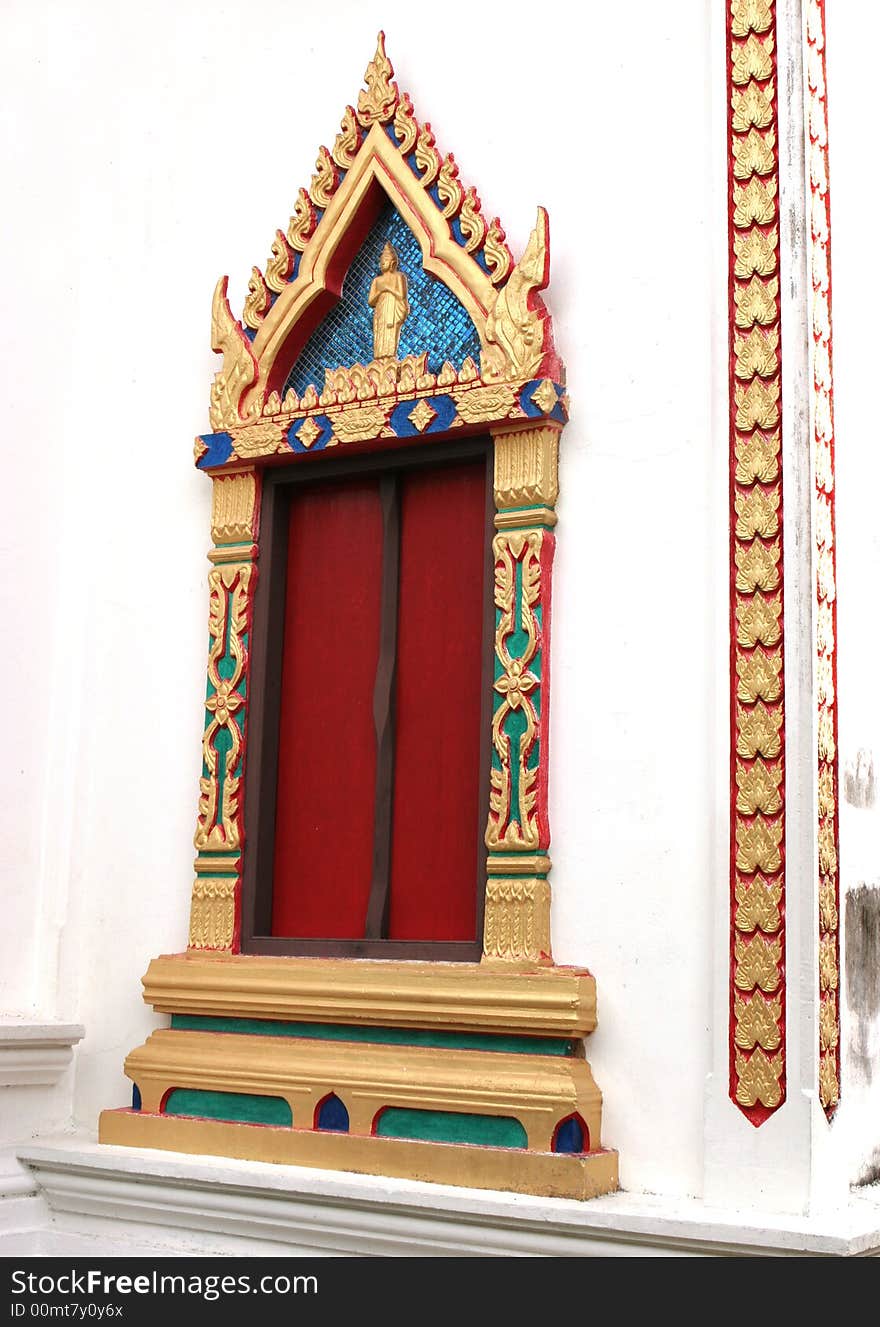 Exterior of Wat Ladthiwanaram in Chalong, Phuket, Thailand - travel and tourism. Exterior of Wat Ladthiwanaram in Chalong, Phuket, Thailand - travel and tourism.