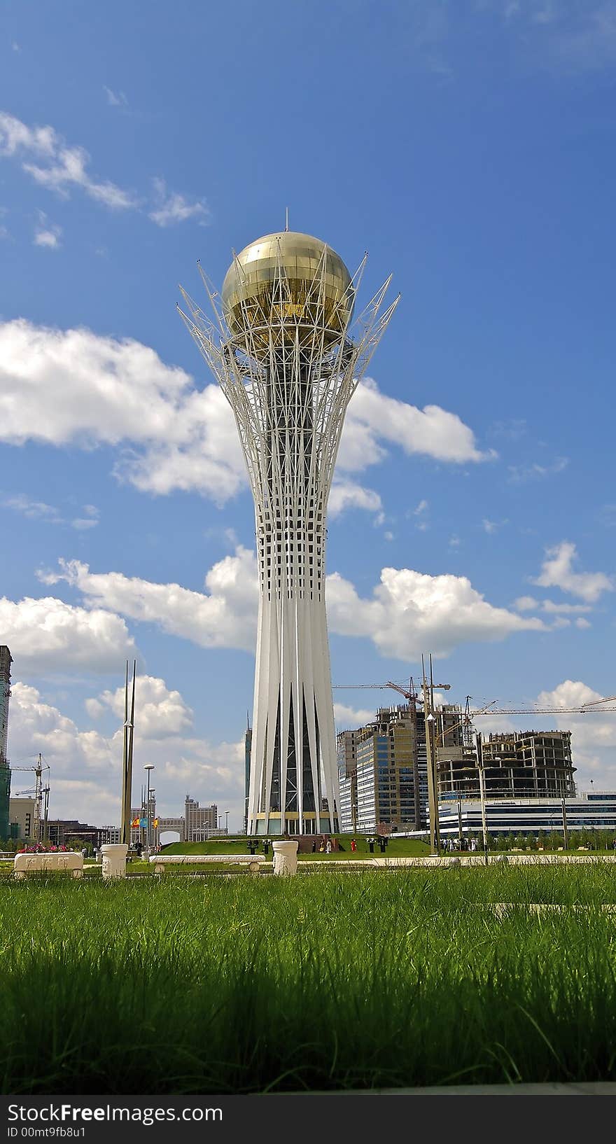 Modern building Baiterek in Astana, a symbol of Kazakhstan