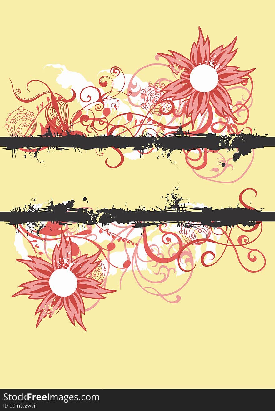 Illustration of a floral background