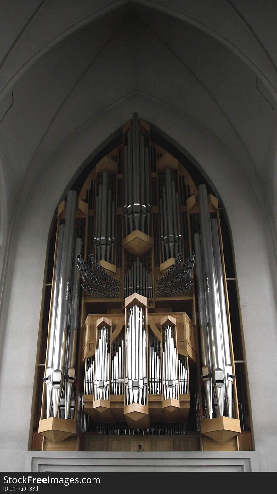 Close up Hallgrimskirkja organ