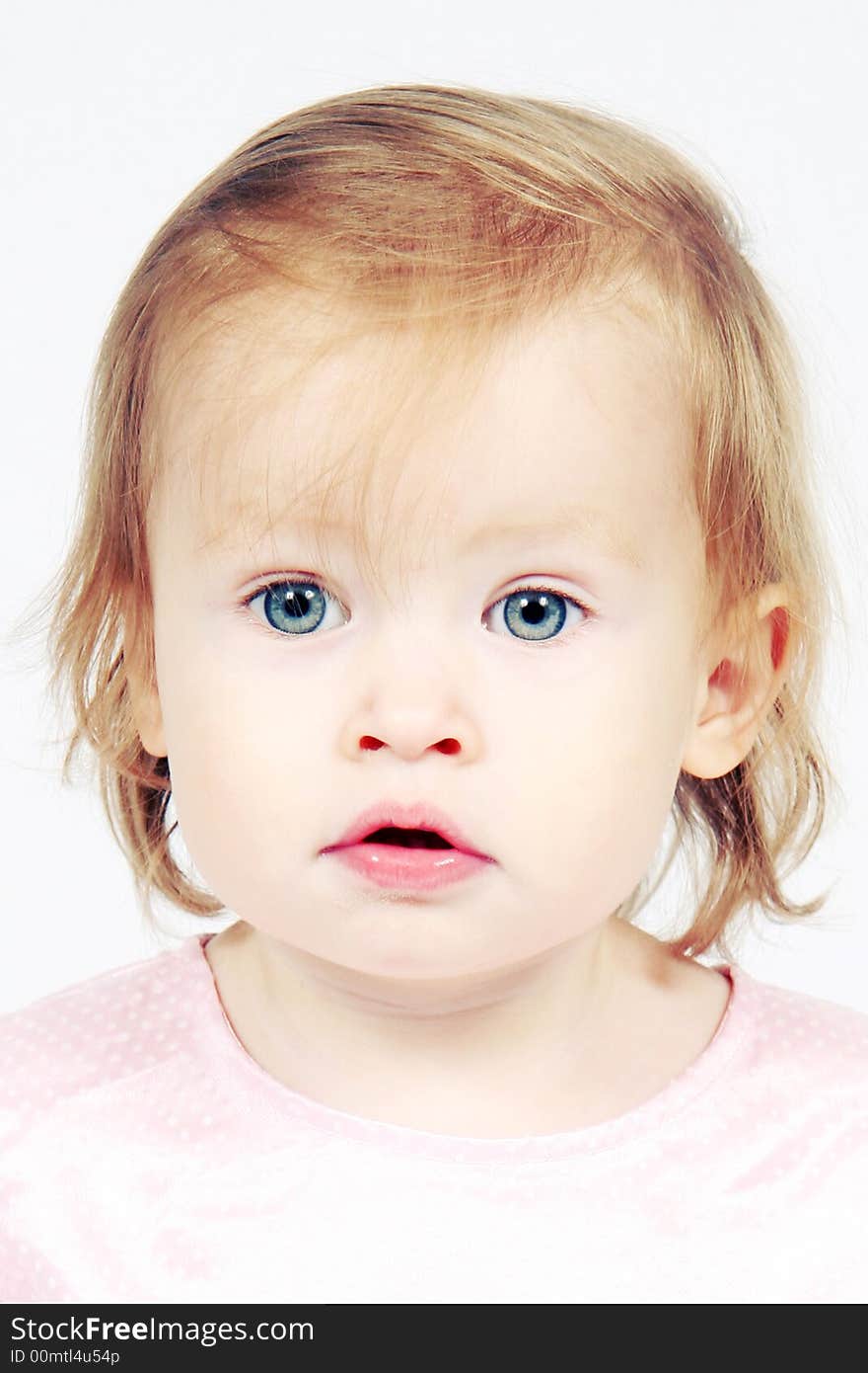 Little Baby Girl in pink dress. Little Baby Girl in pink dress