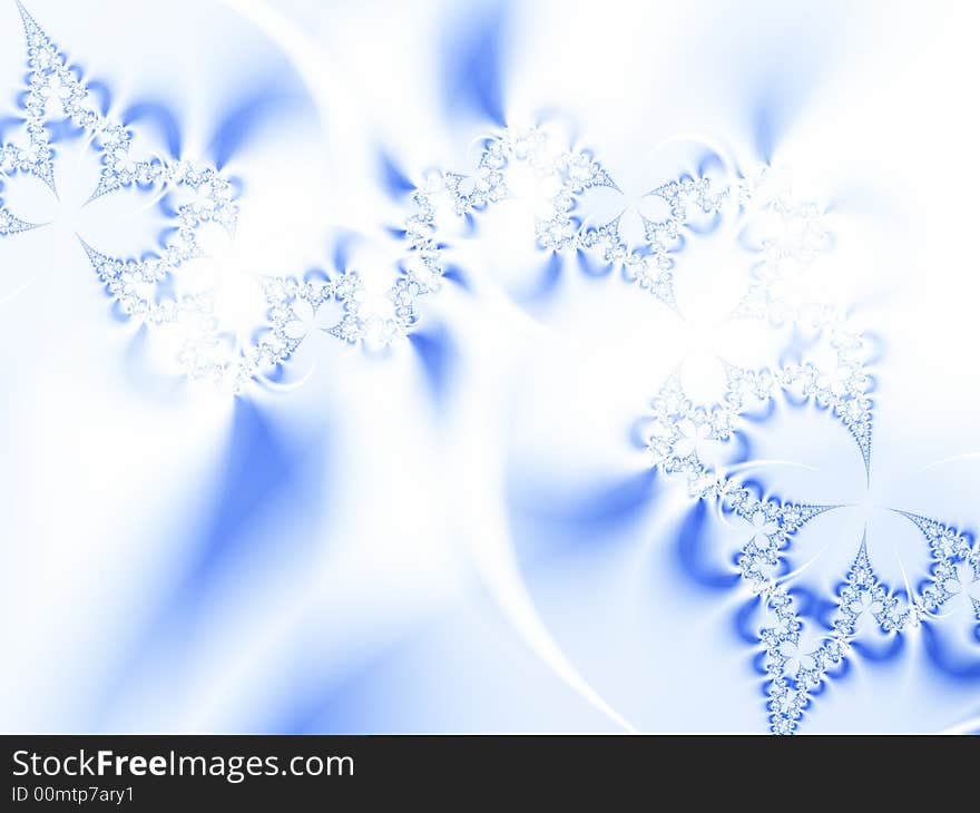 Winter fantasy. Illustration of abstract  ice-flowers. Winter fantasy. Illustration of abstract  ice-flowers