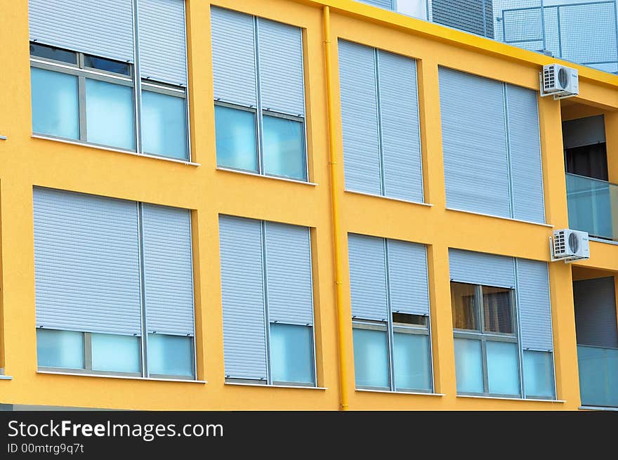 Windows on a modern building