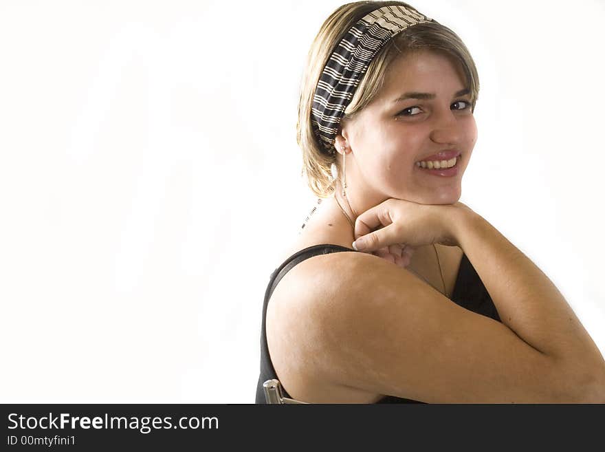 Portrait of a young attractive woman