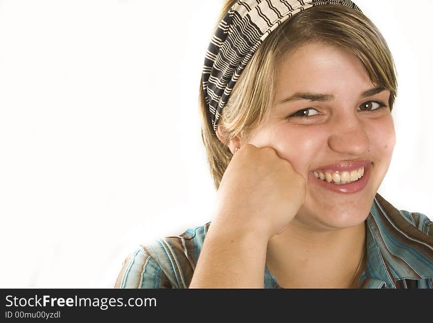 Portrait of a young attractive woman