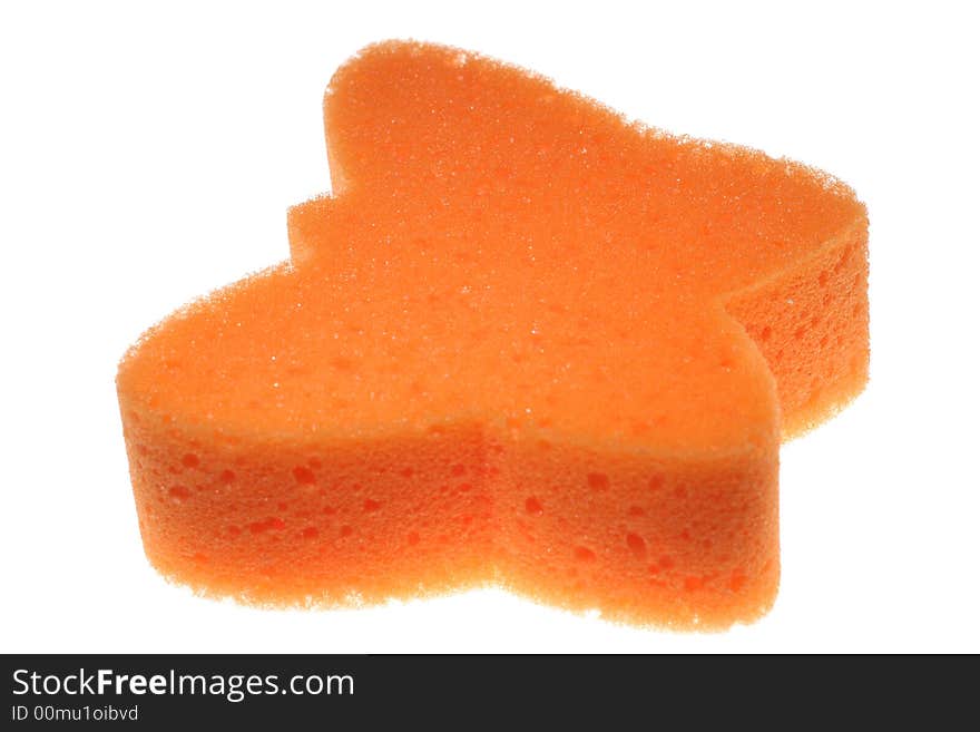 Orange isolated sponge